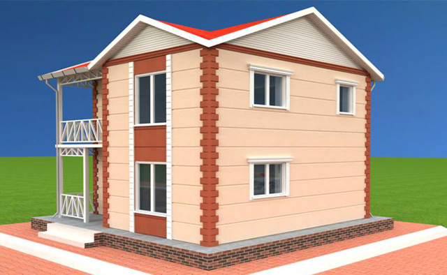 80 metrekare iki katlı prefabrik ev