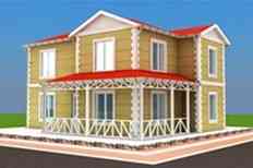 141 metrekare iki katlı prefabrik ev