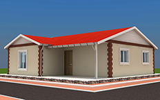 102  metrekare tek katlı prefabrik ev