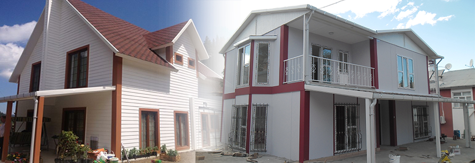 iki katlı prefabrik ev